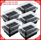 5 Set 12 Cells Nursery Pot Planting Seed Tray Kit