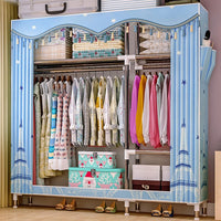 COSTWAY Cloth Wardrobe For clothes Fabric Folding