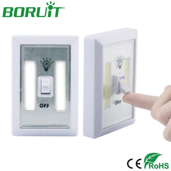 BORUiT Magnetic COB LED Cabinet With Switch Kitchen Bedroom