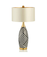 Europe zebra stripes ceramic table lamps bedroom