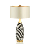 Europe zebra stripes ceramic table lamps bedroom