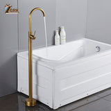 ZGRK Antique Brass Bathtub Faucet Floor Mounted