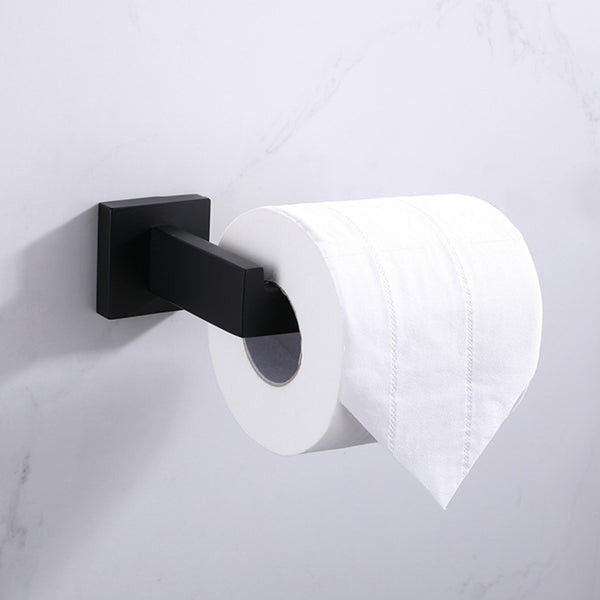 Black Stainless Steel Wall Hook Toilet Paper Roll Holder
