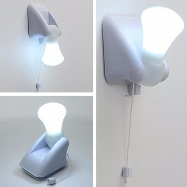 LED Bulb Cabinet Closet Lamp Pull Cord Night Lights