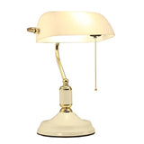 Classical vintage banker lamp table lamp E27 with switch Multi glass