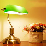 Classical vintage banker lamp table lamp E27 with switch Multi glass